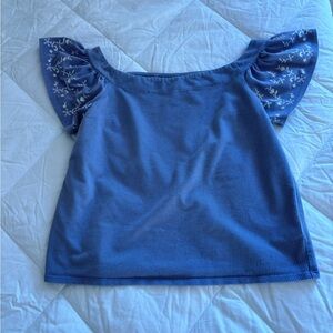 Express off shoulder embroidered top